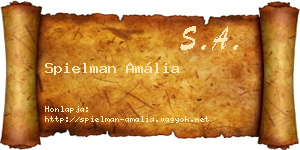 Spielman Amália névjegykártya